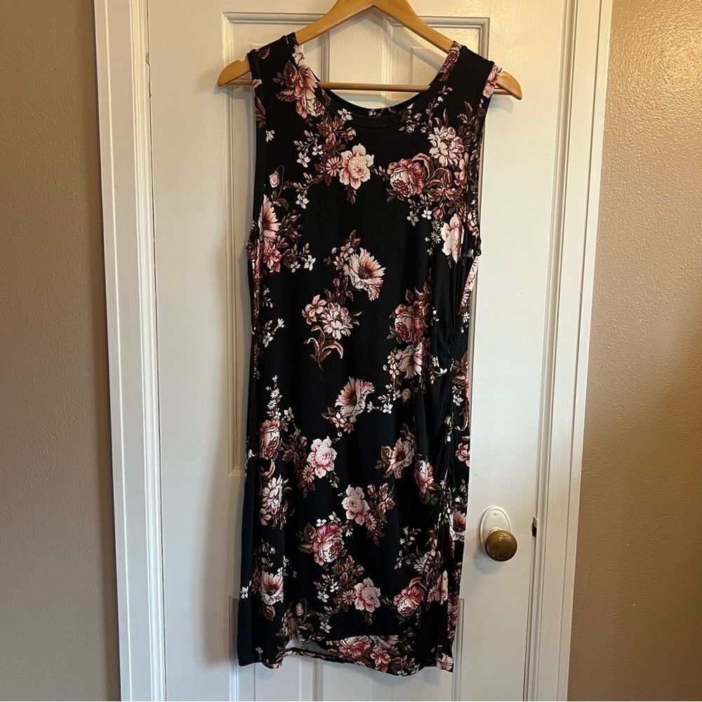 Love, Fire Floral Top - Black and Pink